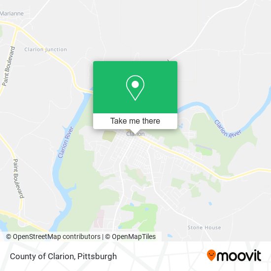 County of Clarion map