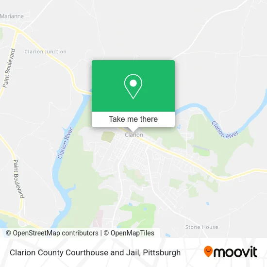 Clarion County Courthouse and Jail map