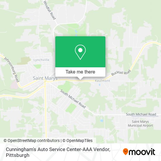 Mapa de Cunningham's Auto Service Center-AAA Vendor