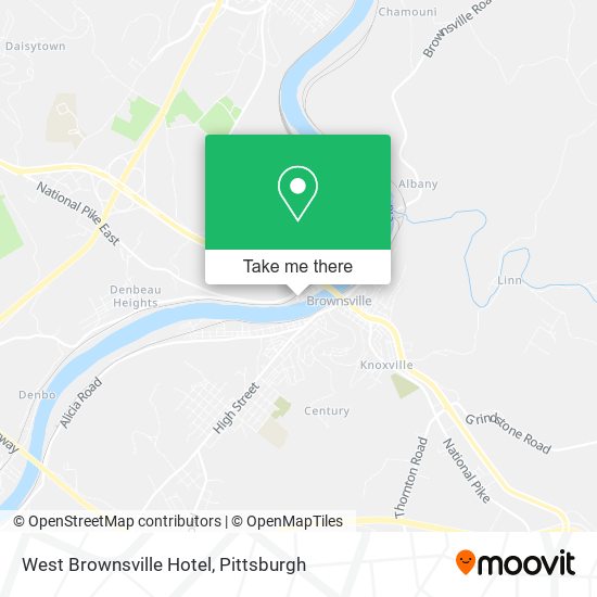 West Brownsville Hotel map