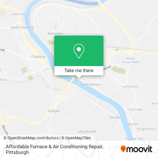 Affordable Furnace & Air Conditioning Repair map