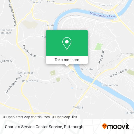 Charlie's Service Center Service map