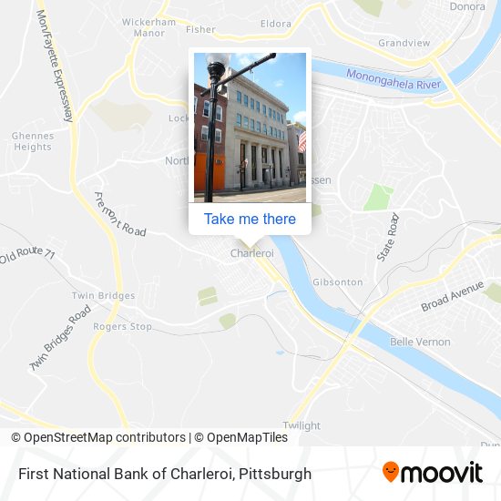 First National Bank of Charleroi map