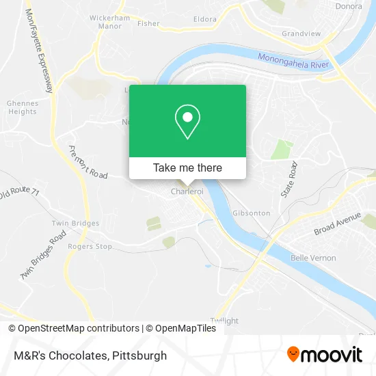 M&R's Chocolates map