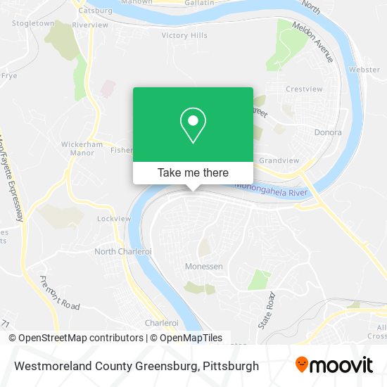 Mapa de Westmoreland County Greensburg