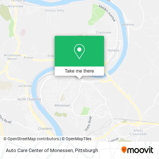 Mapa de Auto Care Center of Monessen