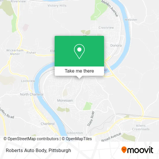 Roberts Auto Body map
