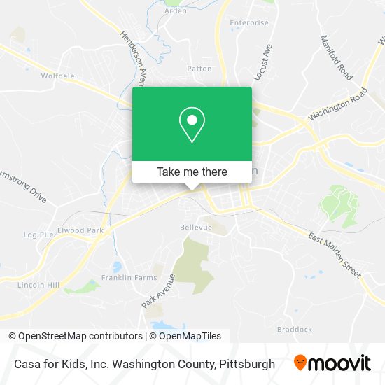 Mapa de Casa for Kids, Inc. Washington County