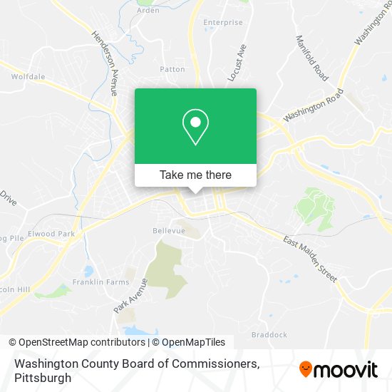 Washington County Board of Commissioners map