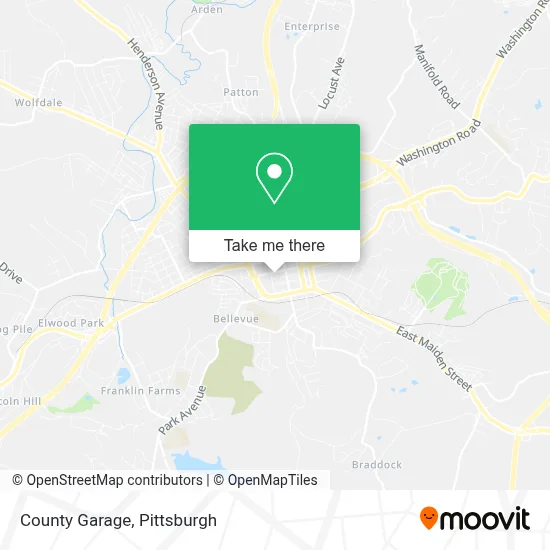 County Garage map