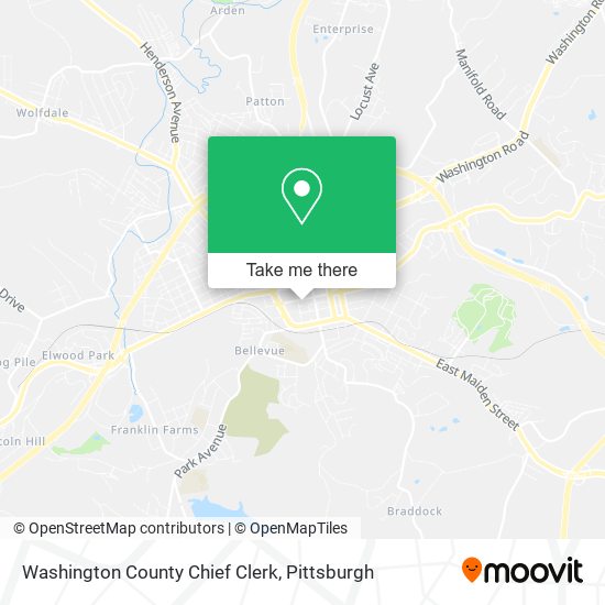Washington County Chief Clerk map