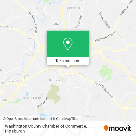 Washington County Chamber of Commerce map