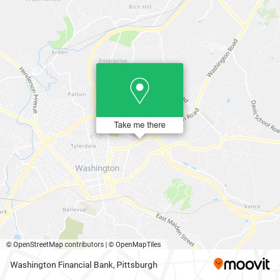 Washington Financial Bank map