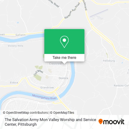 Mapa de The Salvation Army Mon Valley Worship and Service Center