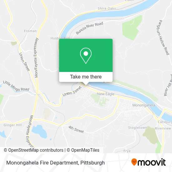 Monongahela Fire Department map
