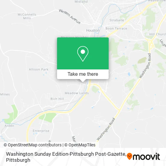 Washington Sunday Edition-Pittsburgh Post-Gazette map