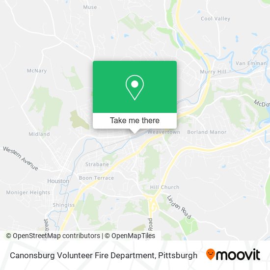 Canonsburg Volunteer Fire Department map