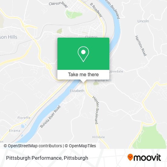 Pittsburgh Performance map