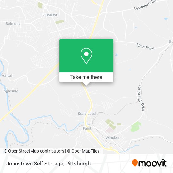 Mapa de Johnstown Self Storage