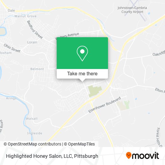 Highlighted Honey Salon, LLC map