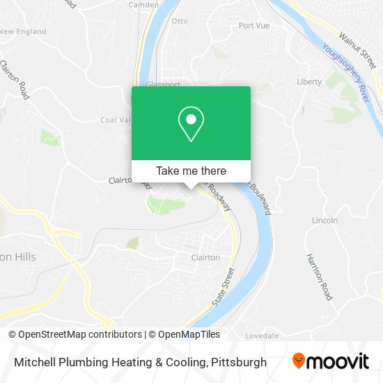 Mitchell Plumbing Heating & Cooling map