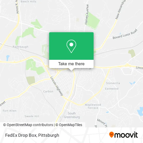 FedEx Drop Box map