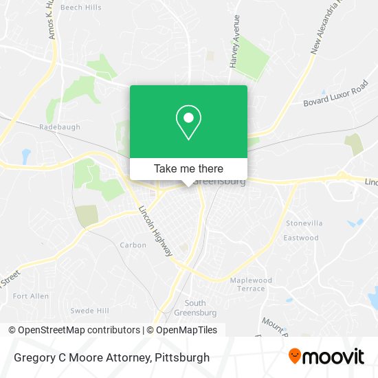Gregory C Moore Attorney map