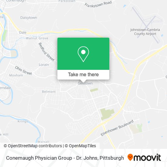 Mapa de Conemaugh Physician Group - Dr. Johns