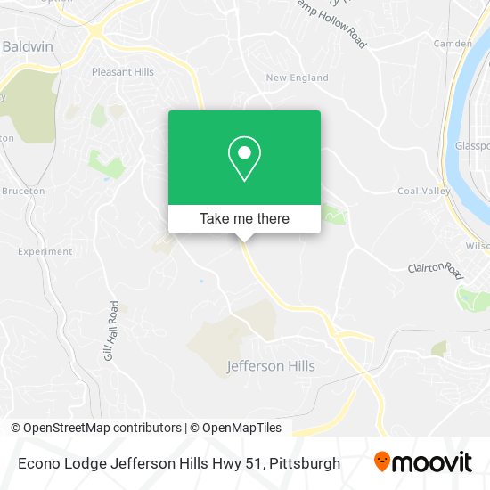 Econo Lodge Jefferson Hills Hwy 51 map