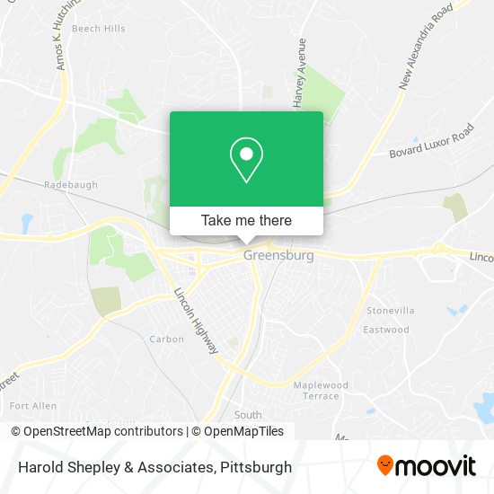 Harold Shepley & Associates map