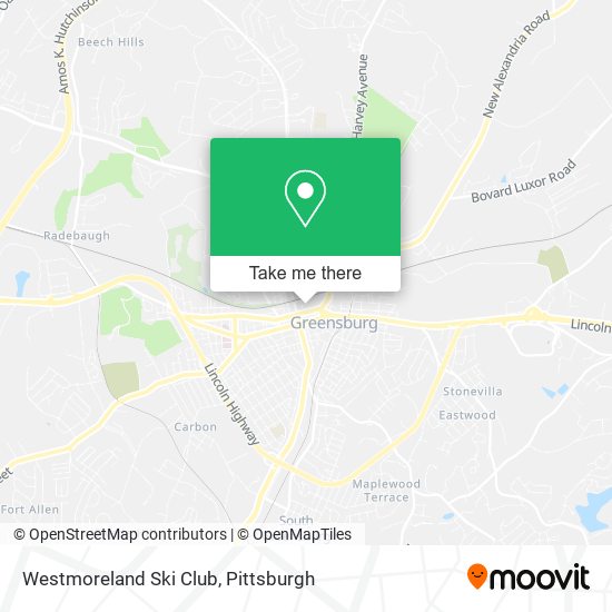 Westmoreland Ski Club map