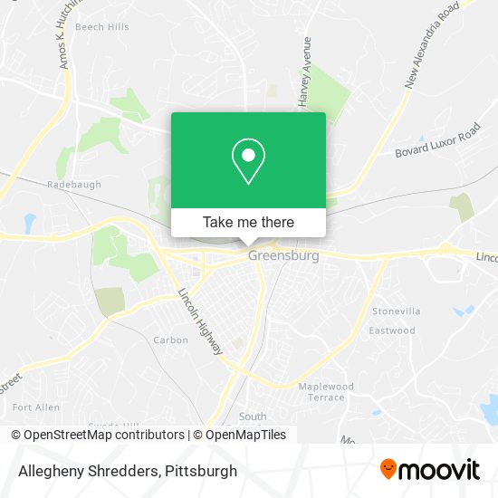 Allegheny Shredders map