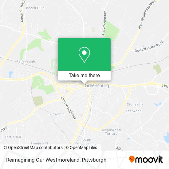 Mapa de Reimagining Our Westmoreland