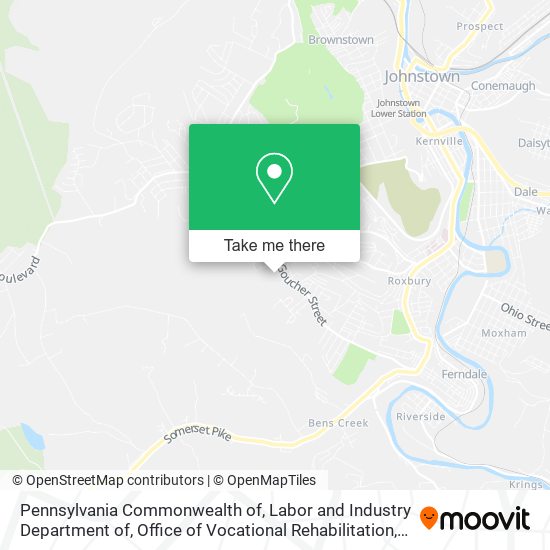 Pennsylvania Commonwealth of, Labor and Industry Department of, Office of Vocational Rehabilitation map