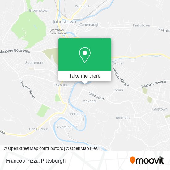 Francos Pizza map