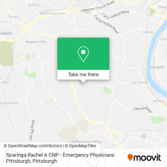 Sparinga Rachel A CNP - Emergency Physicians Pittsburgh map