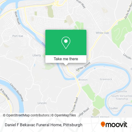 Daniel F Bekavac Funeral Home map