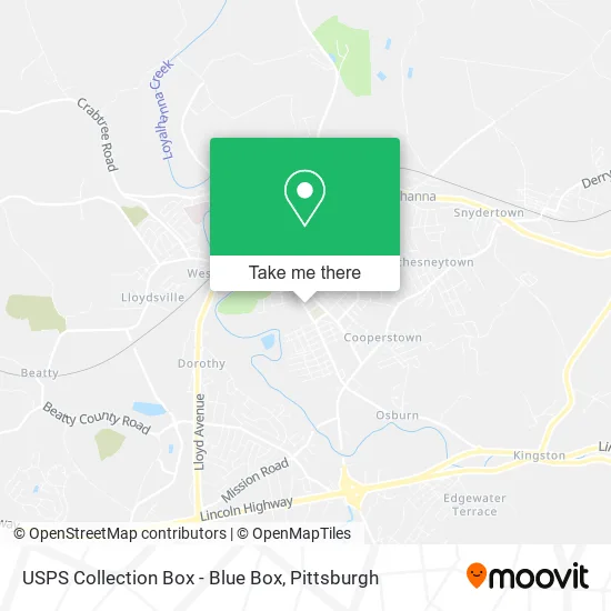 USPS Collection Box - Blue Box map