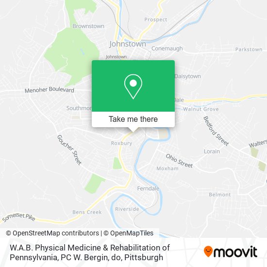 Mapa de W.A.B. Physical Medicine & Rehabilitation of Pennsylvania, PC W. Bergin, do