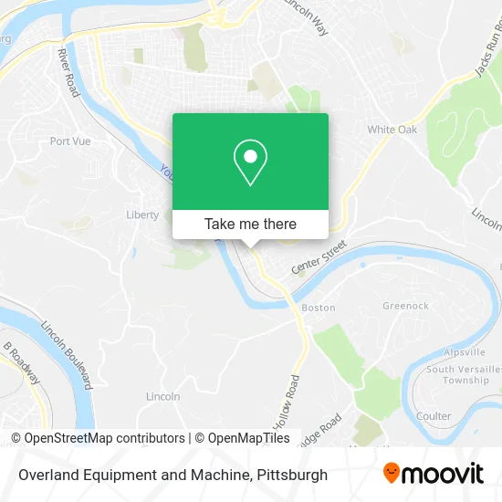 Overland Equipment and Machine map