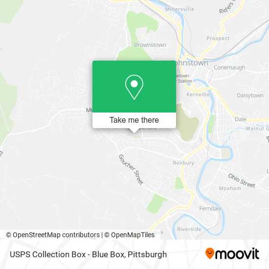 USPS Collection Box - Blue Box map
