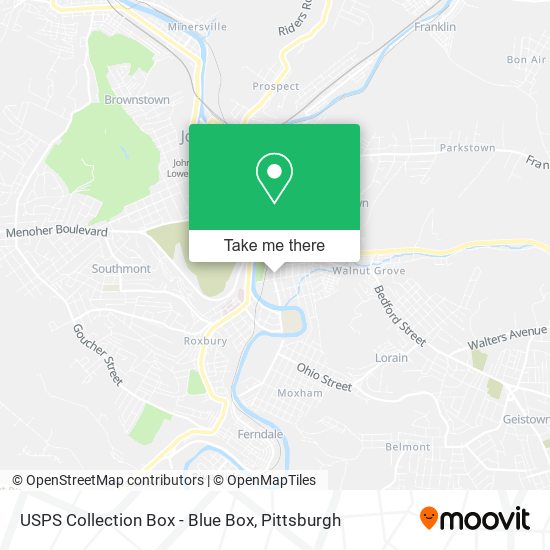 USPS Collection Box - Blue Box map