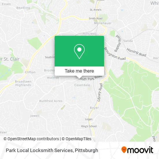 Park Local Locksmith Services map