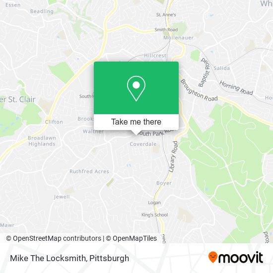 Mike The Locksmith map