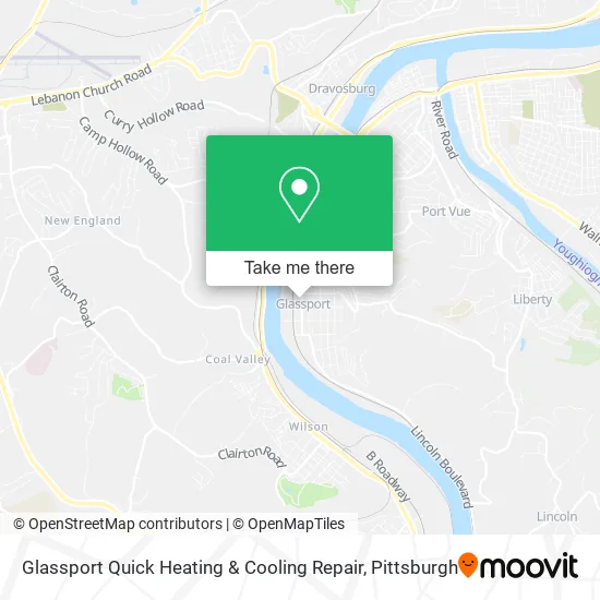 Glassport Quick Heating & Cooling Repair map