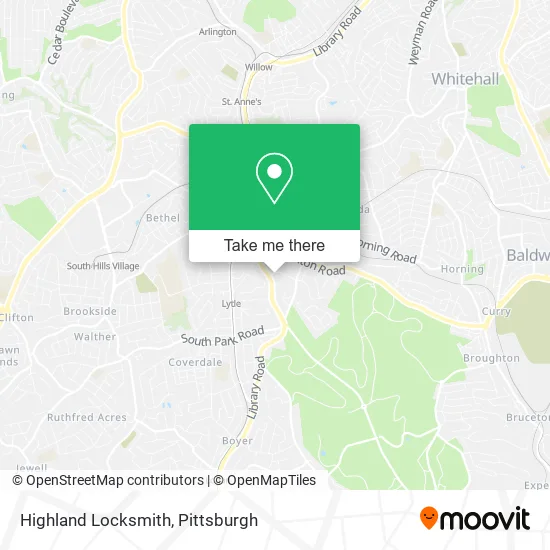 Highland Locksmith map