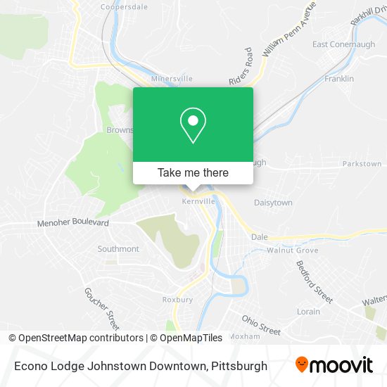 Econo Lodge Johnstown Downtown map