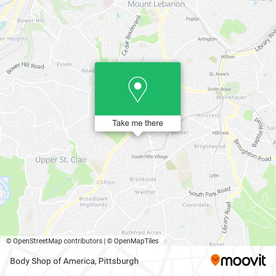 Body Shop of America map