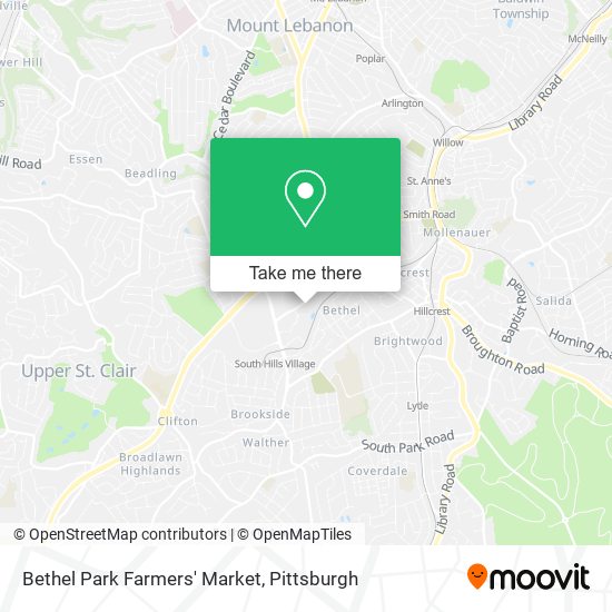 Mapa de Bethel Park Farmers' Market