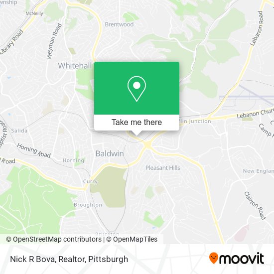 Nick R Bova, Realtor map